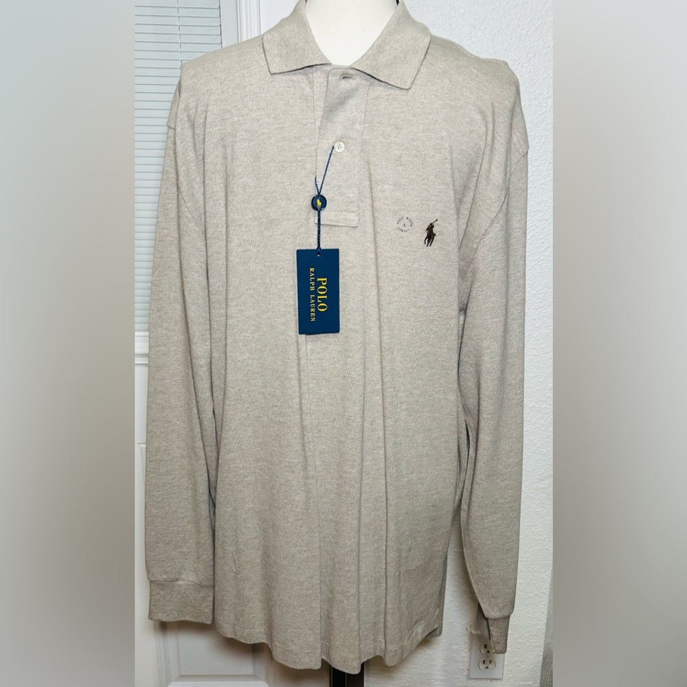 Polo by Ralph Lauren Gray Long Sleeve Polo Shirt